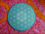 Mauspad Mousepad Blume des Lebens Türkis
