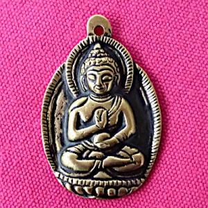 Großer Buddha Anhänger  Messing