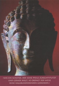 Buddha Postkarte Wie ein Schütze