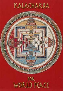 Buddhistische Postkarte  Kalchakra Mandala for World Peace