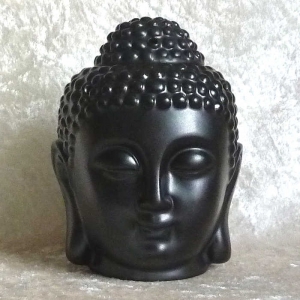 Duftlampe Buddhakopf schwarz