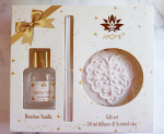 Duftset Bourbon Vanille, Duftstein Engel mit Vanilleduft-Spray