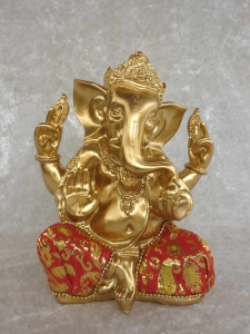 Ganesha Figur goldfarben Resin