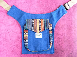 Hanftasche Bauchtasche blau Nepal