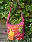 Indische Umhängetasche Shopper rot