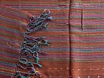 Indischer Schal braun mit Lurex Streifen