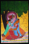 Krishna Radha Indischer Wandbehang Dekotuch