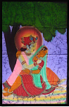 Krishna Radha Indischer Wandbehang Dekotuch