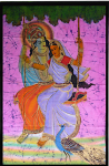 Krishna Radha Indischer Wandbehang Dekotuch