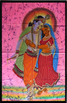 Krishna Radha Indischer Wandbehang Dekotuch