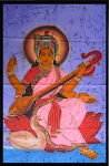 Indischer Wandbehang Saraswati Dekotuch