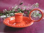 Stabkerzenhalter Emaille rot 10cm