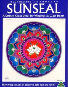 Lotus Heart Mandala Fensterbild Sticker Aufkleber, Sunseal