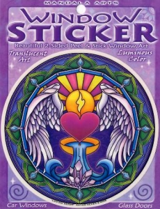 Loving Heart Fensterbild Aufkleber  Mandala Arts