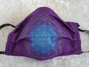 Mund-NasemaskeStoffmaske Blume des Lebens für Erwachsene