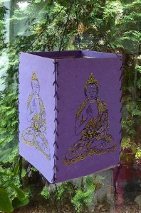 Lampenschirm Buddha violett