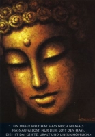 Postkarte Buddhas  mit Zitat aus dem 