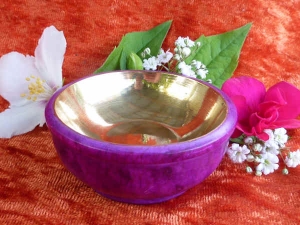 Räucherschale Speckstein violett klein