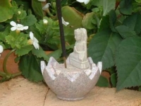 Räucherstäbchenhalter sitzender Buddha aus Speckstein