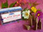 Black Opium  Wasserfall Räucherkegel Rückfluss Satya