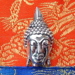 Buddhistischer Silber-Anhänger Buddhakopf