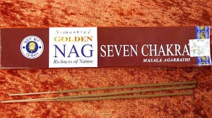 Golden Nag Seven Chakra Agarbathi  Räucherstäbchen von Vijayshree