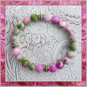 Wassermelonen Jade Edelstein Armband